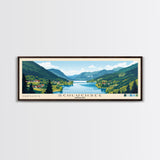 Schluchsee, Germany Panoramic Beach Print, Vacation Gift, Germany Wall Art, Framed Canvas Print, Framed Beach Painting