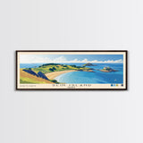 Sein Island, France Panoramic Print, Vacation Gift, France Wall Art, Beach Painting, Beach Decor, Large Wall Art, Wood Frame Art