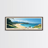 Shirahama Beach, Japan Panoramic Beach Print, Vacation Gift, Japan Wall Art, Framed Canvas Print, Framed Beach Painting