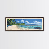 Siargao, Philippines Panoramic Print, Vacation Gift, Philippines Wall Art, Beach Painting, Beach Decor, Beach Or Lakehouse Art