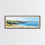 St Ninian’s Bay, Scotland Panoramic Print, Vacation Gift, Scotland Wall Art, Beach Painting, Beach Decor, Large Wall Art, Wood Frame Art