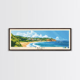 Talpe, Sri Lanka Panoramic Print, Vacation Gift, Sri Lanka Wall Art, Beach Painting, Beach Decor, Large Wall Art, Wood Frame Art