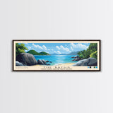 The Baths, Virgin Gorda, British Virgin Islands Panoramic Beach Print, Vacation Gift, Virgin Gorda, British Virgin Islands Wall Art, Framed Canvas Print, Framed Beach Painting