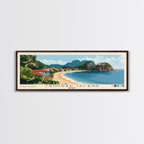 Trinidad Island, Brazil Panoramic Print, Vacation Gift, Brazil Wall Art, Beach Painting, Beach Decor, Large Wall Art, Wood Frame Art