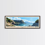 Vendicari Nature Reserve, Italy Panoramic Print, Vacation Gift, Italy Wall Art, Beach Painting, Beach Decor, Large Wall Art, Wood Frame Art