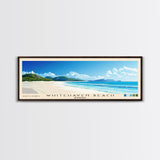 Whitehaven Beach, Australia Panoramic Beach Print, Vacation Gift, Australia Wall Art, Beach Painting, Beach Decor, Beach Painting