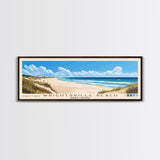 Wrightsville Beach, North Carolina Panoramic Beach Print, Vacation Gift, North Carolina Wall Art, Beach Painting, Beach Decor, Beach Painting