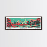 Charlotte North Carolina Panoramic Travel Poster Canvas Print