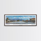 Rancho Cucamonga California Panoramic Print, Stylish Framed Canvas Print, Travel Poster Art, Home Decor, Office Wall Art