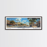 Richardson Texas Panoramic Print, Artistic Framed Canvas Print, Travel Poster Art, Home Decor, Wall Art, Unique Gift