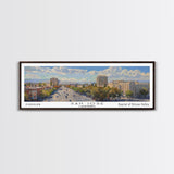 San Jose California Panoramic Print, Artistic Framed Canvas Print, City Travel Poster, Home Decoration, Office Wall Art