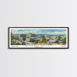 Spokane Valley Washington Travel Poster, Framed Canvas Print, Wall Art, Home Decor, Travel Gift, Living Room Art, Retro Style Art