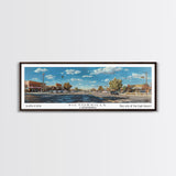 Victorville California Panoramic Wall Art, Framed Canvas Print, Retro Style Travel Poster, Unique Home Decor, Artistic Office Piece, Original Gift