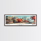 Madison Wisconsin Panoramic Painting, Mid Century Modern Framed Canvas Print, Retro Pop Art Travel Poster, Wall Art, Home Decor, Office Wall Art, Living Room Decor