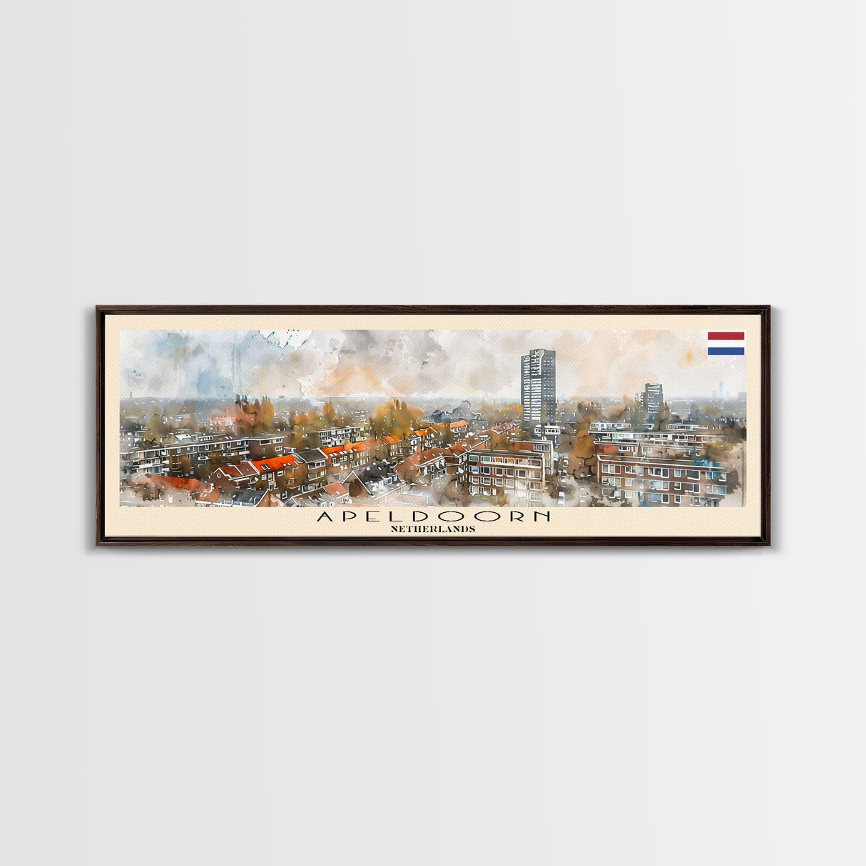 Apeldoorn Netherlands Travel Print Wall Art, Panoramic City Art, Travel Art, Wall Decor, Vacation Gift, Framed Canvas Print Or Metal Art