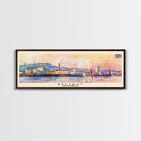 Belfast United Kingdom Travel Print Wall Art, Panoramic City Art, Travel Art, Wall Decor, Vacation Gift, Framed Canvas Print Or Metal Art