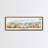 Pleven Bulgaria Travel Print Wall Art, Panoramic City Art, Travel Art, Wall Decor, Vacation Gift, Framed Canvas Print Or Metal Art