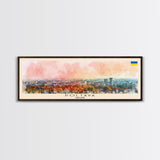 Poltava Ukraine Wall Art, Panoramic Travel Poster, Panoramic Framed Canvas Print, City Wall Art, Wall Hanging Home Decor, Travel Art