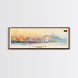 Coimbra Portugal Travel Art, City Art, Framed Canvas Print or Metal Wall Art, Europe Travel Poster, Panoramic Wall Art, Extra Wide Wall Art