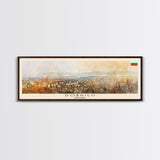 Dobrich Bulgaria Travel Art, City Art, Framed Canvas Print or Metal Wall Art, Europe Travel Poster, Panoramic Wall Art, Extra Wide Wall Art