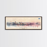 Espoo Finland Wall Art, Panoramic Travel Poster, Panoramic Framed Canvas Print, City Wall Art, Wall Hanging Home Decor, Travel Art