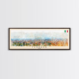 Ferrara Italy Travel Art, City Art, Framed Canvas Print or Metal Wall Art, Europe Travel Poster, Panoramic Wall Art, Extra Wide Wall Art