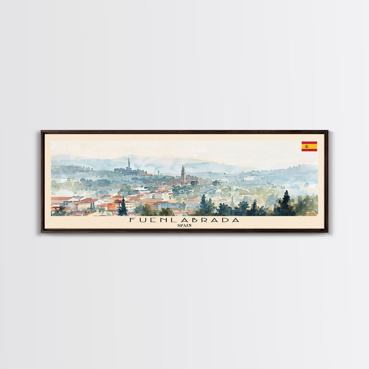 Fuenlabrada Spain Wall Art, Panoramic Travel Poster, Panoramic Framed Canvas Print, City Wall Art, Wall Hanging Home Decor, Travel Art