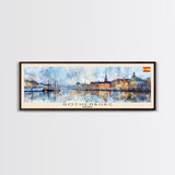 Gothenburg Sweden Travel Art, City Art, Framed Canvas Print or Metal Wall Art, Europe Travel Poster, Panoramic Wall Art, Extra Wide Wall Art