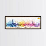 Halle Saale Germany Wall Art, Panoramic Travel Poster, Panoramic Framed Canvas Print, City Wall Art, Wall Hanging Home Decor, Travel Art