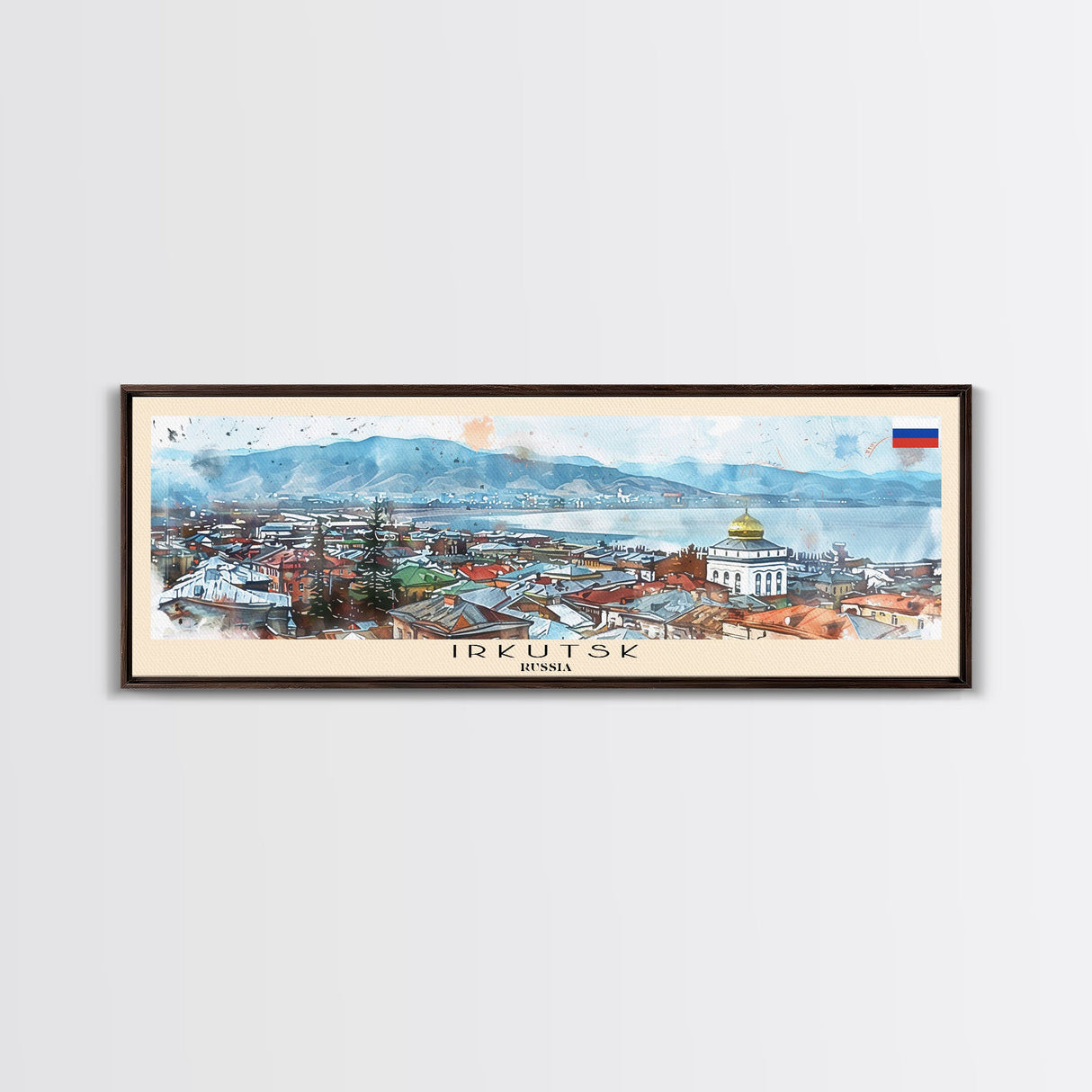 Irkutsk Russia Wall Art, Panoramic Travel Poster, Panoramic Framed Canvas Print, City Wall Art, Wall Hanging Home Decor, Travel Art