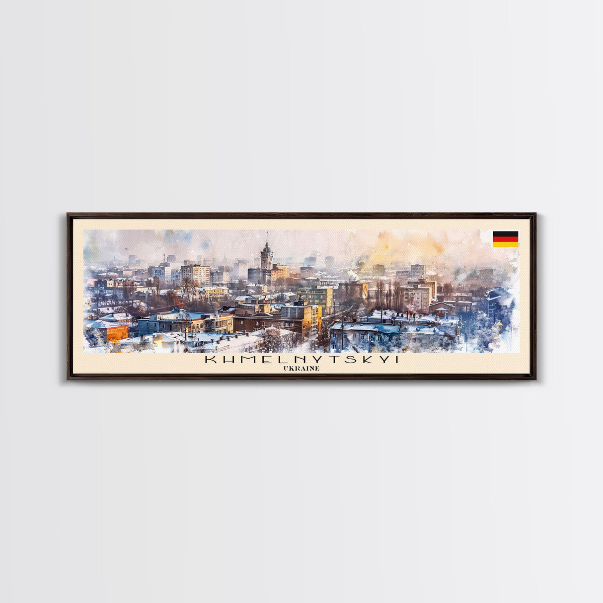 Khmelnytskyi Ukraine Travel Art, City Art, Framed Canvas Print or Metal Wall Art, Europe Travel Poster, Panoramic Wall Art, Extra Wide Wall Art