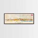 Klaipda Lithuania Wall Art, Panoramic Travel Poster, Panoramic Framed Canvas Print, City Wall Art, Wall Hanging Home Decor, Travel Art