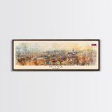 Nitra Slovakia Wall Art, Panoramic Travel Poster, Panoramic Framed Canvas Print, City Wall Art, Wall Hanging Home Decor, Travel Art