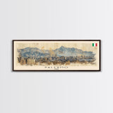 Palermo Italy Travel Print Wall Art, Panoramic City Art, Travel Art, Wall Decor, Vacation Gift, Framed Canvas Print Or Metal Art