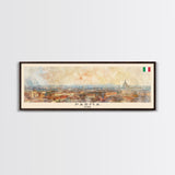 Parma Italy Wall Art, Panoramic Travel Poster, Panoramic Framed Canvas Print, City Wall Art, Wall Hanging Home Decor, Travel Art