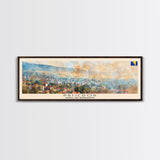 Prijedor Bosnia Travel Art, City Art, Framed Canvas Print or Metal Wall Art, Europe Travel Poster, Panoramic Wall Art, Extra Wide Wall Art