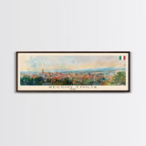 Reggio Emilia Italy Travel Print Wall Art, Panoramic City Art, Travel Art, Wall Decor, Vacation Gift, Framed Canvas Print Or Metal Art