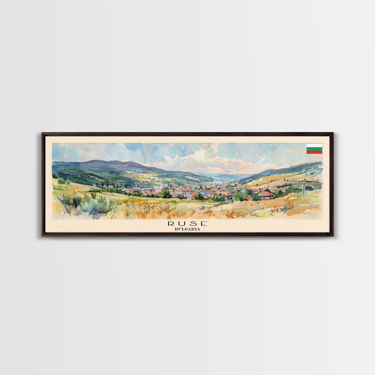 Ruse Bulgaria Travel Print Wall Art, Panoramic City Art, Travel Art, Wall Decor, Vacation Gift, Framed Canvas Print Or Metal Art