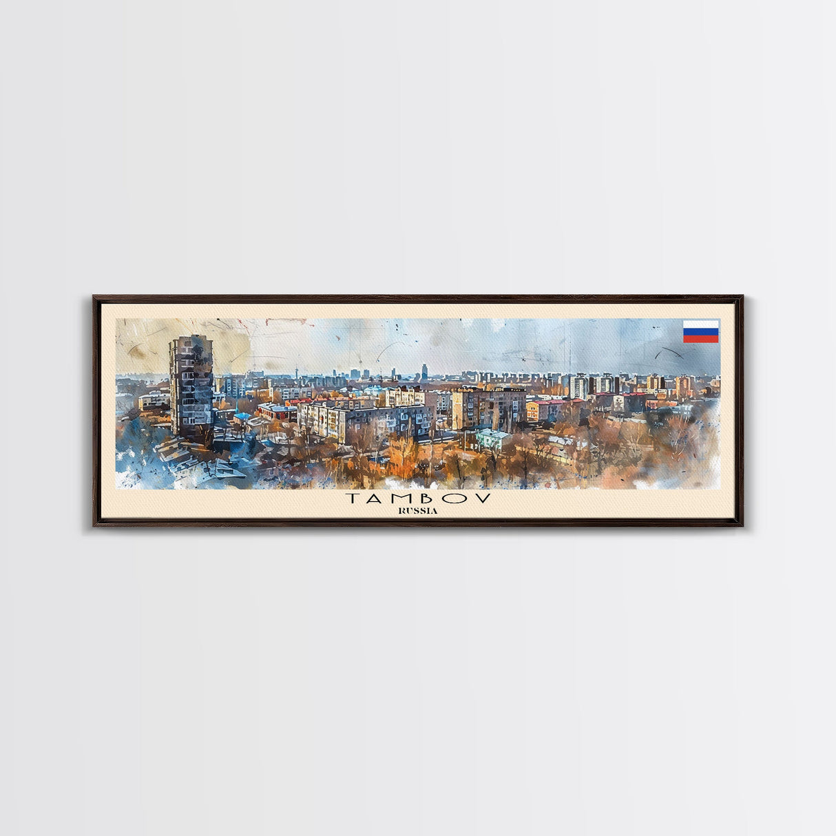 Tambov Russia Wall Art, Panoramic Travel Poster, Panoramic Framed Canvas Print, City Wall Art, Wall Hanging Home Decor, Travel Art