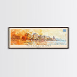 Thessaloniki Greece Travel Art, City Art, Framed Canvas Print or Metal Wall Art, Europe Travel Poster, Panoramic Wall Art, Extra Wide Wall Art