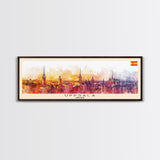 Uppsala Sweden Wall Art, Panoramic Travel Poster, Panoramic Framed Canvas Print, City Wall Art, Wall Hanging Home Decor, Travel Art