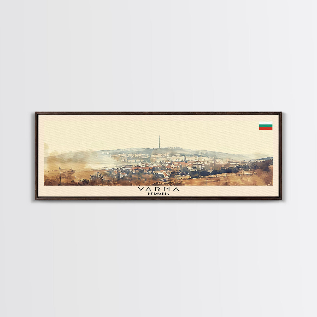 Varna Bulgaria Wall Art, Panoramic Travel Poster, Panoramic Framed Canvas Print, City Wall Art, Wall Hanging Home Decor, Travel Art