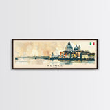 Venice Italy Travel Print Wall Art, Panoramic City Art, Travel Art, Wall Decor, Vacation Gift, Framed Canvas Print Or Metal Art