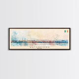 Waterford Ireland Panoramic Travel Poster, Framed Canvas Print or Metal Wall Art, Travel Art, Home Decor, Panoramic Painting, Midcentury Art