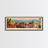 Mannheim Germany Travel Print Wall Art, Panoramic City Art, Travel Art, Wall Decor, Vacation Gift, Framed Canvas Print Or Metal Art