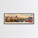 Angers France Wall Art, Panoramic Travel Poster, Panoramic Framed Canvas Print, City Wall Art, Wall Hanging Home Decor, Travel Art