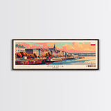 Gdynia Poland Travel Art, City Art, Framed Canvas Print or Metal Wall Art, Europe Travel Poster, Panoramic Wall Art, Extra Wide Wall Art