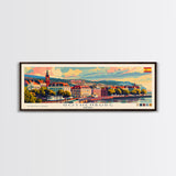 Gothenburg Sweden Travel Art, City Art, Framed Canvas Print or Metal Wall Art, Europe Travel Poster, Panoramic Wall Art, Extra Wide Wall Art