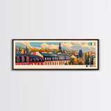 Kielce Poland Wall Art, Panoramic Travel Poster, Panoramic Framed Canvas Print, City Wall Art, Wall Hanging Home Decor, Travel Art