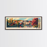 Lappeenranta Finland Wall Art, Panoramic Travel Poster, Panoramic Framed Canvas Print, City Wall Art, Wall Hanging Home Decor, Travel Art